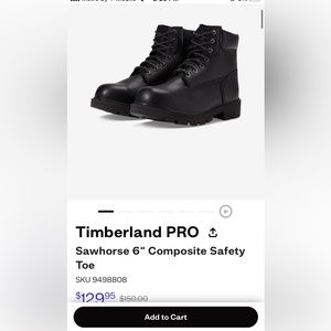 Timberland pro Steel toe boots 5M / 6.5W